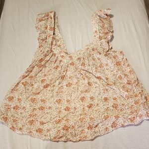 Gentle Fawn Cream and Brown Floral Blouse